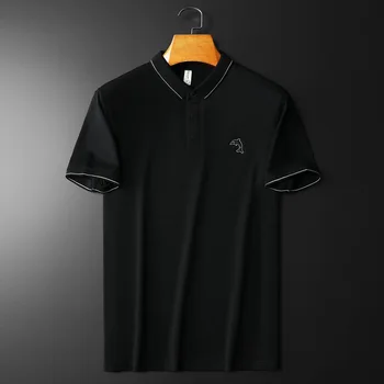 Европейский Модный бренд, рубашка ПОЛО с вышивкой Little Shark, Мужская молодежная повседневная корейская футболка с коротким рукавом, высококачественная мужская рубашка Paul