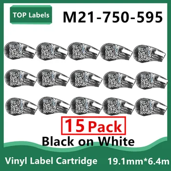 5 ~ 15 упаковок Заменяют M21-750-595- Производители картриджей для виниловых этикеток WT Используют для идентификации внутри/ снаружи помещений, в лабораториях, для маркировки оборудования