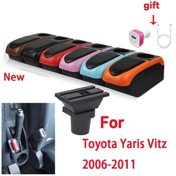 Для Toyota Yaris Vitz Подлокотник Коробка Для Toyota Yaris Vitz Хэтчбек 2006 2007 2008 2009 2010 2011 Коробка для хранения деталей интерьера автомобиля Изображение 2