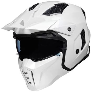 Мотоциклетный шлем ILM Z302 с наполовину открытым лицом 3/4 дюйма Изображение 2