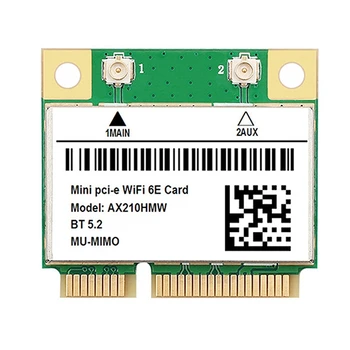 AX210 5374M WIFI 6E Сетевая карта 5G Гигабитная Встроенная Беспроводная Сетевая карта MINI PCIE 5,2 Bluetooth Адаптер сетевой карты