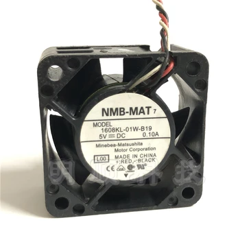 Новый оригинальный вентилятор охлаждения маршрутизатора NMB 1608KL-01W-B19 3-проводной 5V 0.1A 4CM 4020