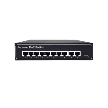 Гигабитный Неуправляемый коммутатор Fast Ethernet Poe 8 Портов 10/100/1000 м Сетевой коммутатор видеонаблюдения