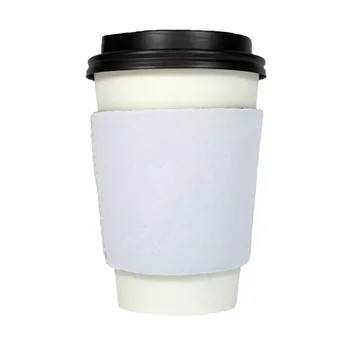 Сублимационный пустой белый неопреновый рукав для кофейной чашки со льдом, термостойкий портативный для вечеринки, свадьбы, дня рождения, для фотопечати