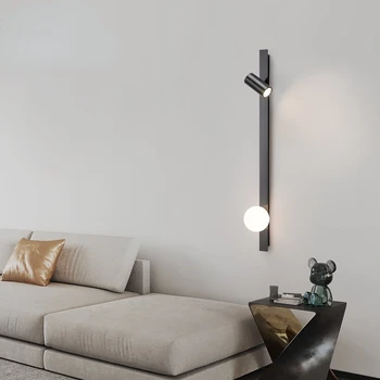 Медный настенный светильник для чтения с регулируемым Стеклянным настенным бра Подходит для гостиной, телевизора, дивана, настенных светильников для спальни