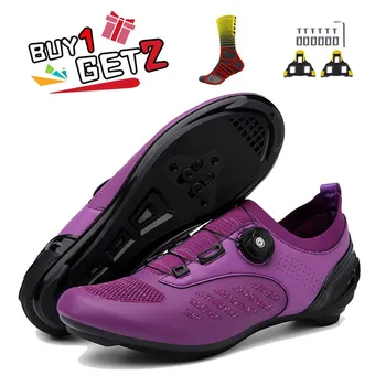MTB Обувь Фиолетовые велосипедные кроссовки Мужские ботинки на плоской подошве для шоссейного велосипеда, обувь для велоспорта, кроссовки для катания на горных велосипедах с педалями, женские гоночные
