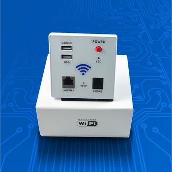 3G Тип 86 Беспроводной WIFI ретранслятор-удлинитель, встроенный в стену с 2 панелями USB-маршрутизатора, сетевое гнездо для усиления сигнала Изображение 2