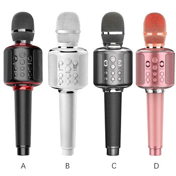 Микрофон Blutooth V5 0 Портативный караоке-микрофон перезаряжаемый ручной беспроводной микрофон Розовое золото