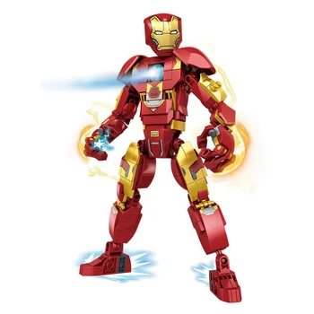 Альянс Мстителей из железа и стали, Робот Грут, Маленький Человек-дерево, Головоломка из мелких частиц, собранный мальчик, строительный блок, игрушки Изображение 2