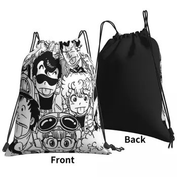 Семья Dr.Slump Arale Аниме Портативные Сумки для Покупок на Шнурке Рюкзак для верховой езды Рюкзаки для хранения спортивной одежды Изображение 2