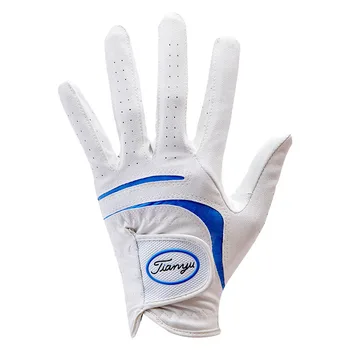 1ШТ Профессиональные перчатки для гольфа для спорта на открытом воздухе с левой и правой манжетой, дышащие вентиляционные отверстия, дизайнерские перчатки из искусственной кожи Изображение 2