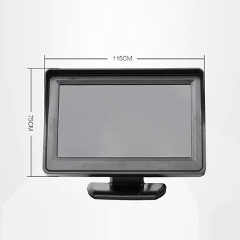 Автомобильный Монитор 4,3 дюймовый Экран для камеры заднего вида TFT LCD Автомобильный Дисплей HD Цифровой Видеовход PAL NTSC Монитор заднего вида Изображение 2