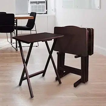 Повседневный Домашний Стол с подносом из 5 шт., стол для кемпинга, складной уличный стол Изображение 2