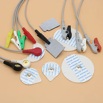 Одноразовая электродная прокладка для ЭКГ-кабеля EKG или leadwire применяется к зажиму для электрода из кожи аллигатора, зажим / защелка, 500 выступов.
