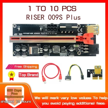 1-10 шт. USB3.0 PCIE Riser 009S PLUS Riser PCI Express X16 Удлинитель GPU Cabo Riser PCIE X16 Карта-адаптер для майнинга биткойнов