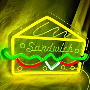 Сэндвич неоновая вывеска Светодиодный светильник Акриловая пластина lucida может быть настроена для украшения стены неоновой вывеской вечеринки