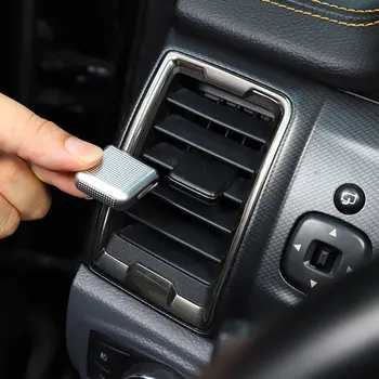 Для Ford Ranger Wildtrak 2015-2021 ABS Серебристый/Красный Автомобильный передний ряд Регулировочный стержень для выпуска воздуха, накладка, наклейки, автомобильные аксессуары