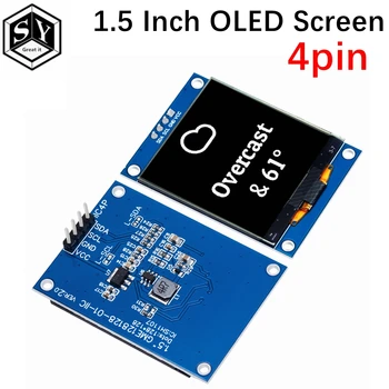 Полностью новый 1,5-дюймовый OLED-экран 128x128, высококачественный продукт для Raspberry Pi, для STM32, для Arduino