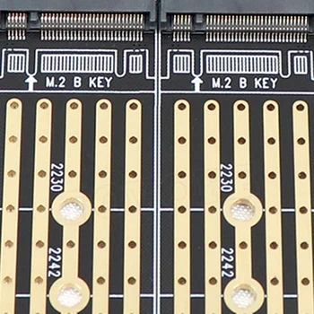 1 ШТ. Адаптер Pcie для NVME PCI-E M.2 Карта расширения Riser B Key M2 M.2 4 Порта NGFF SATA SSD Изображение 2