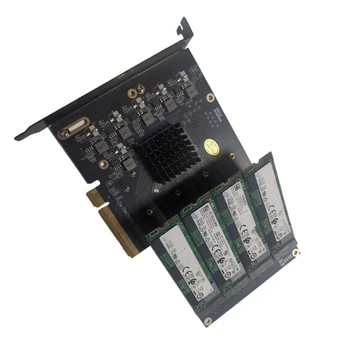 PCIe to.2 NVME SSD 4-дисковая карта расширения Soft Array со скоростью передачи 64 Гбит/с ASM2824 Основное управление