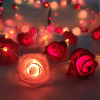 1,5 М 3 М светодиодные гирлянды из роз на День Святого Валентина, свадьбу, Украшение сада для девочек, Ночник, Рождественские сказочные огни 2#
