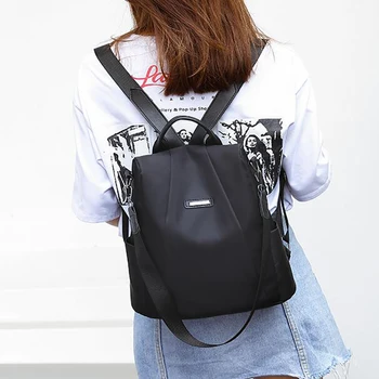 Многофункциональные сумки для книг через плечо в Простом стиле, женские водонепроницаемые нейлоновые рюкзаки с модным дизайном, Дорожный Рюкзак для женщин