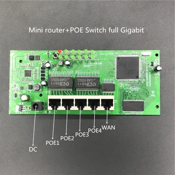 OEM 5-портовый модуль маршрутизатора POE производитель продает 5 полных модулей маршрутизатора Gigabit 10/100/1000m POE 48V2A OEM проводной модуль маршрутизатора Изображение 2