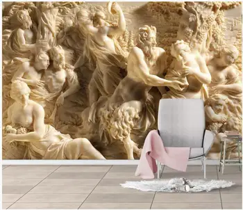 WDBH Пользовательские фото 3d обои с тиснением греческой мифической фигуры фоновая живопись домашний декор гостиная обои для стен 3 d