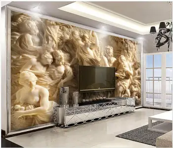 WDBH Пользовательские фото 3d обои с тиснением греческой мифической фигуры фоновая живопись домашний декор гостиная обои для стен 3 d Изображение 2