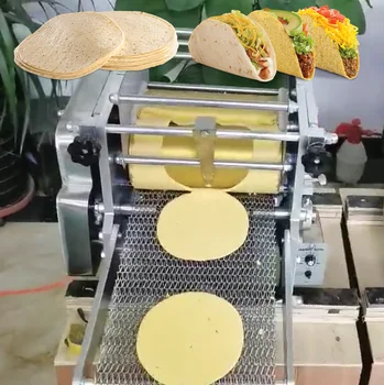 Небольшая настольная Промышленная машина для производства Роти-Чапати, Пресс для кукурузных тортилий, хлебопечка для ресторана Изображение 2