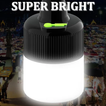 Светодиодные лампы для кемпинга на открытом воздухе, Подвесные светильники, Водонепроницаемая палатка, USB Перезаряжаемый фонарь, Ночная аварийная лампа