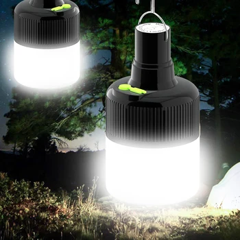 Светодиодные лампы для кемпинга на открытом воздухе, Подвесные светильники, Водонепроницаемая палатка, USB Перезаряжаемый фонарь, Ночная аварийная лампа Изображение 2