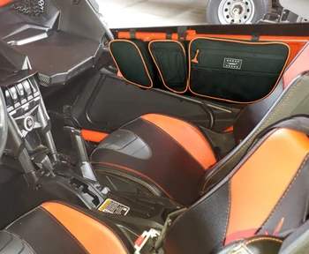 Аксессуары UTV Сумки на Передние Верхние двери 2017-2021 Can Am Maverick X3 Max XRS XDS Turbo RR со Съемным Наколенником Изображение 2