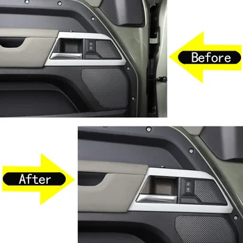 Для 2020-2022 Land Rover Defender 90 110 ABS автомобильный стайлинг внутренняя дверная чаша автомобиля декоративная крышка защитная наклейка автозапчасти Изображение 2